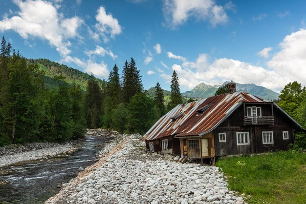 Old Slovakia Village in Spis region Podspady High Tatras Mountains