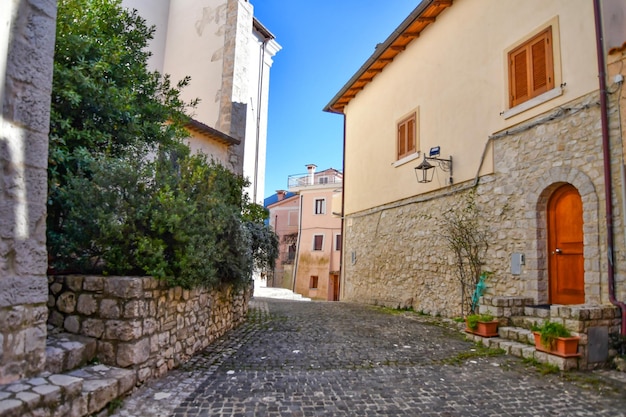 An old street of Campodimele a medieval town of Lazio region Italy