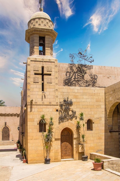 The old street in the Coptic Cairo district of Old Cairo, Egypt