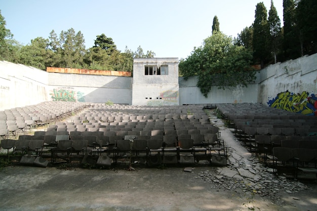 The old street theater Openair audience chairs