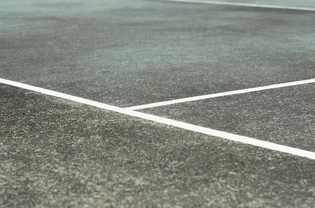 Old tennis court in the morning