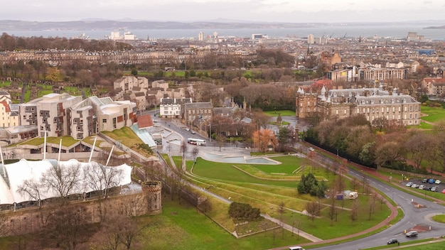 Old town Edinburgh in Scotland