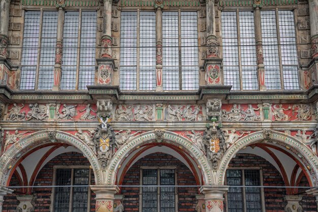 Photo old town hall facade at market square bremen germany