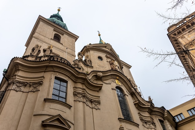 Old Town square with Church in Prague