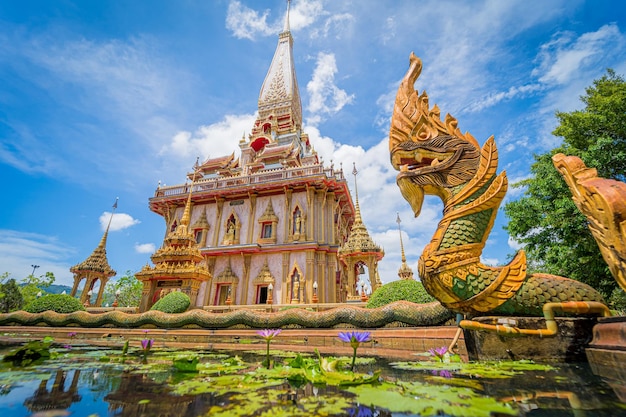 Old traditional buddhist temple in the thailand