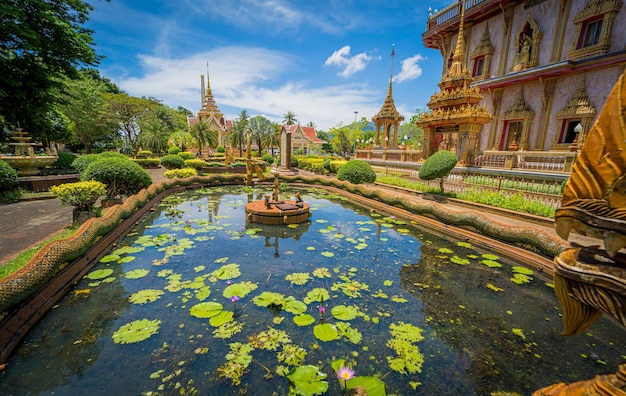 Old traditional buddhist temple in the thailand