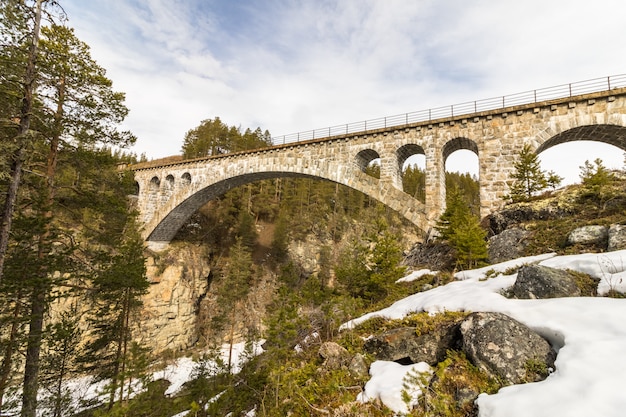 The old train bridge, Jora bridge, in Dombaas, Norway