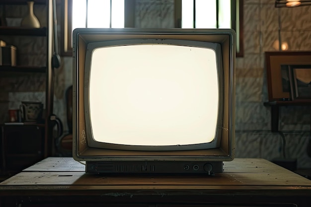 Photo old tv tube with the isolated screen