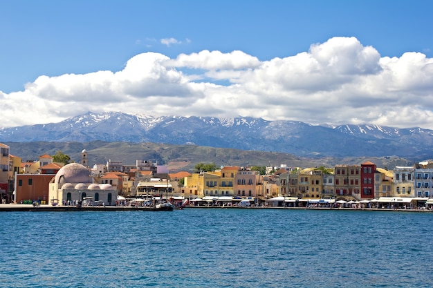 Old Venetian harbour in Chania. Crete, Greece