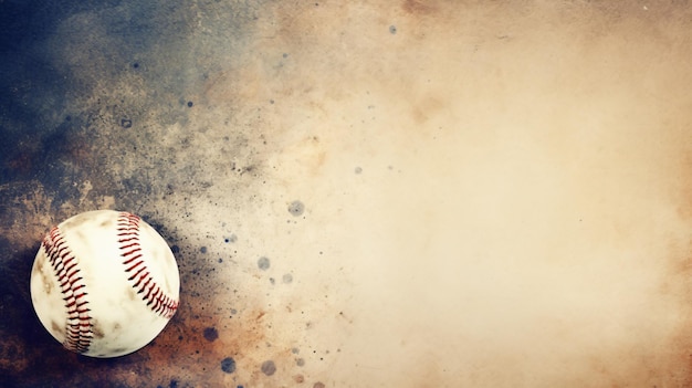 Old vintage baseball background focus in center cop