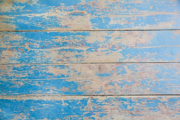 Old vintage blue and beige painted wooden planks. Rustic background texture.