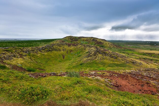 Old Volcano Crater in Iceland