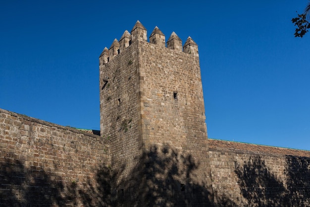 Old Wall and Tower of Barcelona City