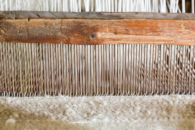 Old weaving loom in spanish mission