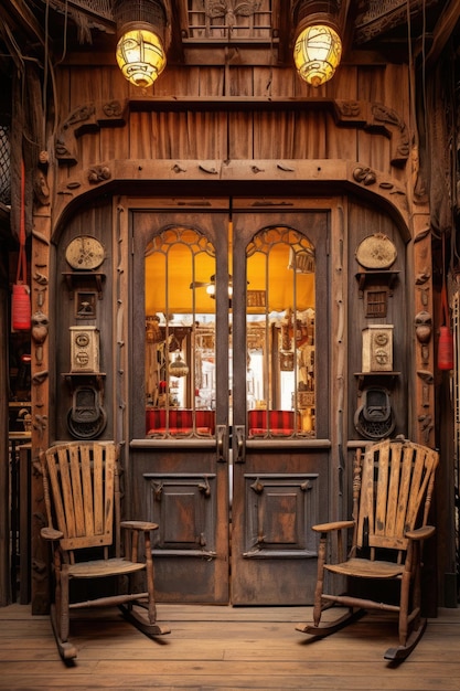 Old western style saloon doors