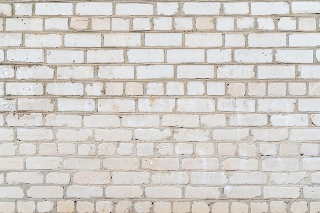 Old white brick wall Construction brick vintage background