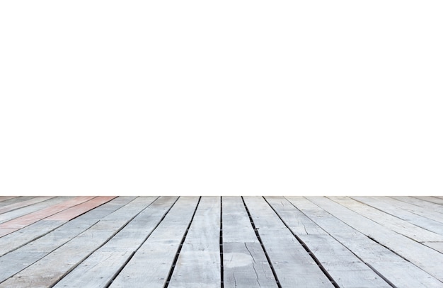 old wood floor on white background