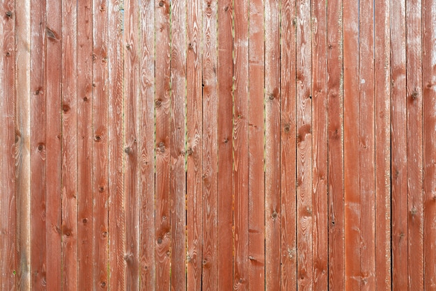 Old wood vintage planks covered with flaky brown paint.
Wood texture.