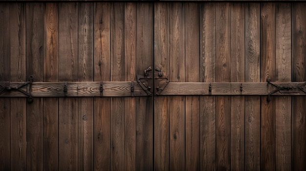 Old Wooden Barn Door Closeup