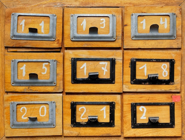 Old wooden cabinet front view