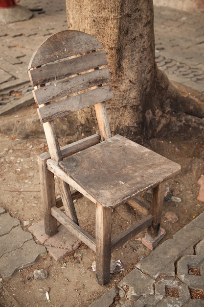 Photo old wooden chair.