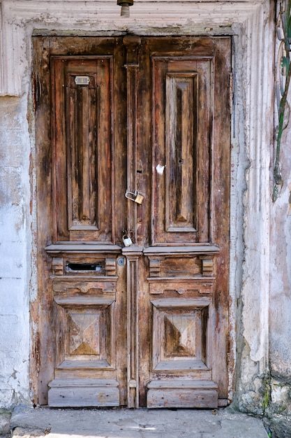 Old Wooden Door. Old wooden background.