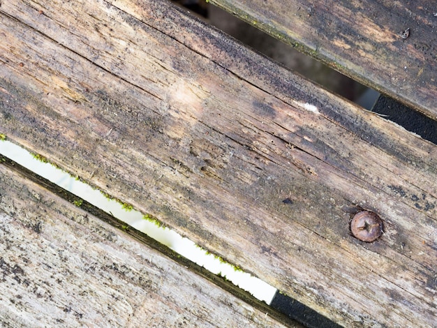 Old wooden surface of aged pavement background