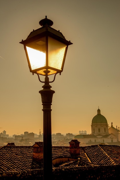 Old wrought iron lamppost