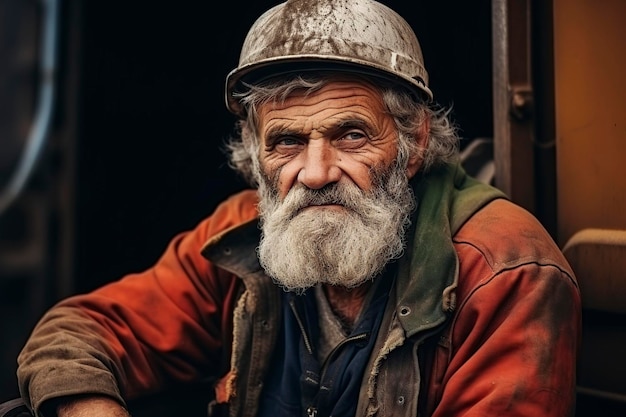 an older man with a beard posing in front of the camera