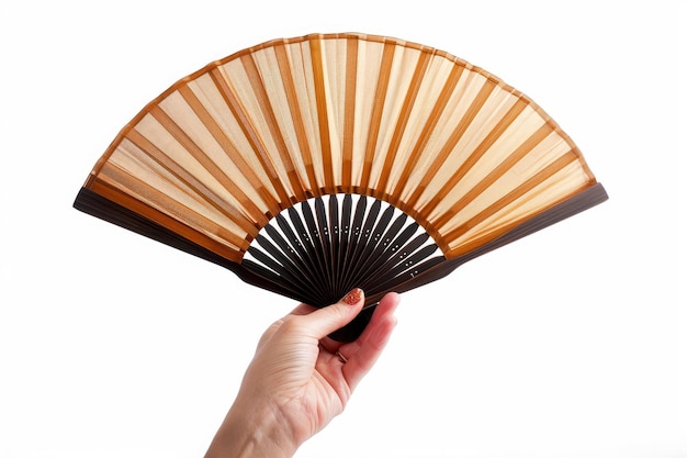 Photo oldfashioned hand fan photo on white isolated background ar 32 v 6 job id 0553b5910580450c952d8071b4