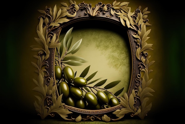 Olive backdrop for frames