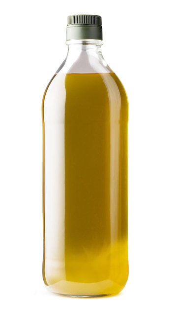 Olive oil bottle isolated on white background