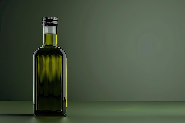 Photo olive oil bottle mockup isolated