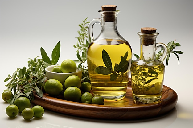 olive oil healthy food ingredient yellow virgin bottle green leaf Mediterranean fresh