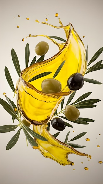 Photo olive oil splash