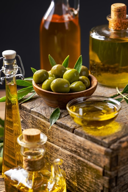 Olive oil still life