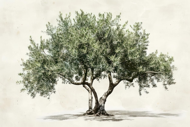 Photo olive tree illustrated vegetation sycamore