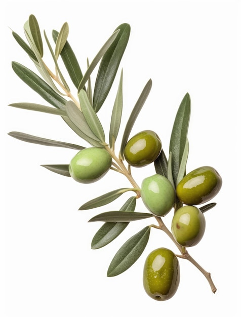 Olive twig with several olives