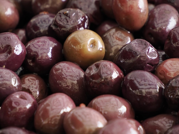 Olives at street food market in Ortigia Siracuse in sicily