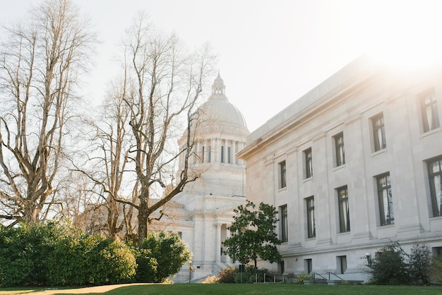 Olympia USA March 2022 Washington State Capitol on a sunny day