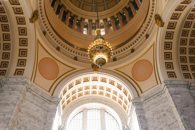 Olympia Washington USA March 2019 Interior of the Capitol Hall