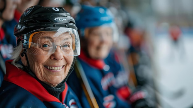 Olympic Paris Focus on a happy senior audience smiling