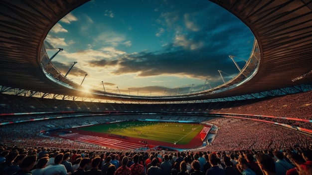 Olympic stadium Spirit of ancient Games alive with athletes spectators