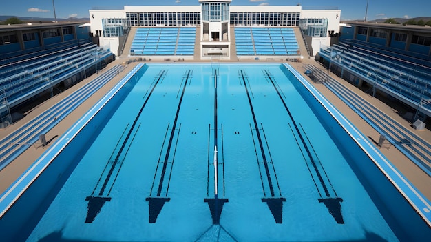 Olympic Swimming Pool with Lanes