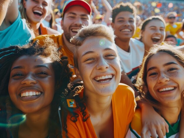 Olympic Winner Paris 2024 Cheerful Fans Focus on cheerful fans