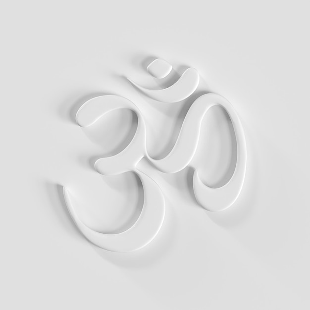 Om symbol 3d Illustration