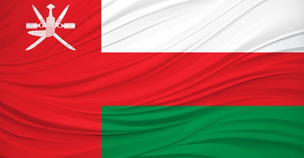 Photo oman flag flying in the wind