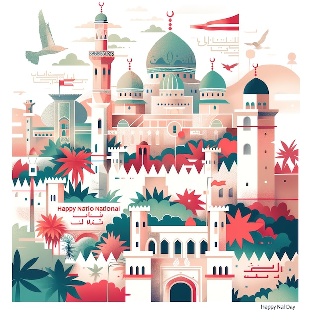 Photo oman national day celebrationhappy national day november 18thvector illustration