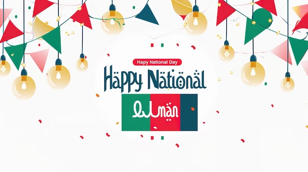 Photo oman national day celebrationhappy national day november 18thvector illustration