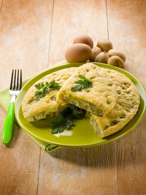 Omelette with potatoes